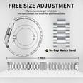 thumbnail image 5 of CIRUTVAL Samsung Galaxy Watch 6 Band Classic 43mm 47mm 40mm 44mm, Samsung Galaxy Watch 5 Band Pro 45mm 40mm 44mm,Galaxy Watch 4 Band Classic 40mm 44mm 42mm 46mm, 20mm No Gap Band Stainless Steel Metal, 5 of 8