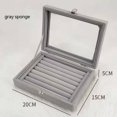 thumbnail image 2 of 2PCS Rings Organizer Tray 7 Slots Velvet Jewelry Earring Storage Box with Transparent lid Jewelry Display Case for Girls Wife, 2 of 5