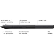 Wacom LP1100K 4K Pen for Wacom Intuos Tablet, Black