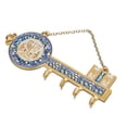 thumbnail image 2 of Matashi Hand-Painted Enamel Menorah and Jerusalem Cityscape Design Decorative Hanging Wall Hooks  for Entryway Hallway, 2 of 7