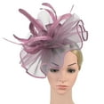 thumbnail image 2 of Clearance! Hontri 1Pc Headscarf under $10, Women Hat Headwear Church Feather Clip Fascinators Hat Wedding Party Cap for On Sale, 2 of 9