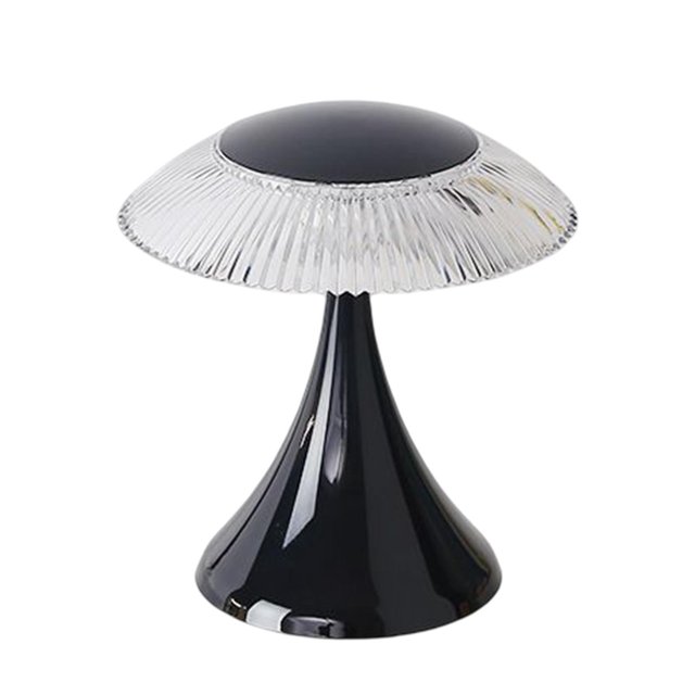 Lámpara de noche de hongo Puerto USB Luz de noche Luz de noche moderna Luces de escritorio inalámbricas Mando a distancia RGB 16 negro jinwen Lámpara de noche
