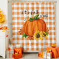 thumbnail image 4 of Thanksgiving Pumpkin Sunflower Shower Curtains for Bathroom, It's Fall Y'all Orange Plaid Waterproof Fabric Shower Curtain for Bathroom Bathtub Decoration, Machine Washable, 54x"78", 4 of 9