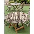 thumbnail image 5 of Outdoor Tablecloth with Umbrella Hole, Vintage Boho Spillproof Waterproof Outdoor Table Cover, Abstract Retro Geometric Striped Beige Patio Tablecloths for Party/Garden/Picnic, Round 54 inch, 5 of 9