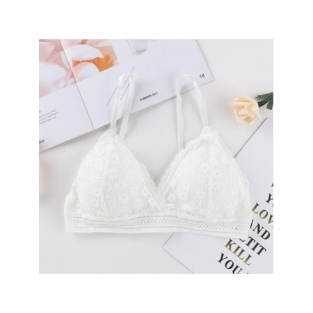 

French Style Bralette Seamless Deep V Lace Bra Wireless Thin Underwear Sexy Lingerie Soft Bras
