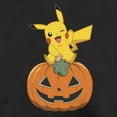 thumbnail image 2 of Men's Pokemon Halloween Jack-O'-Lantern Pikachu  Pull Over Hoodie Black Small, 2 of 4