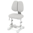 thumbnail image 1 of Costway Kids Study Chair with Adjustable Double Backrest, Footrest, Seat Height & Depth Gray, 1 of 10