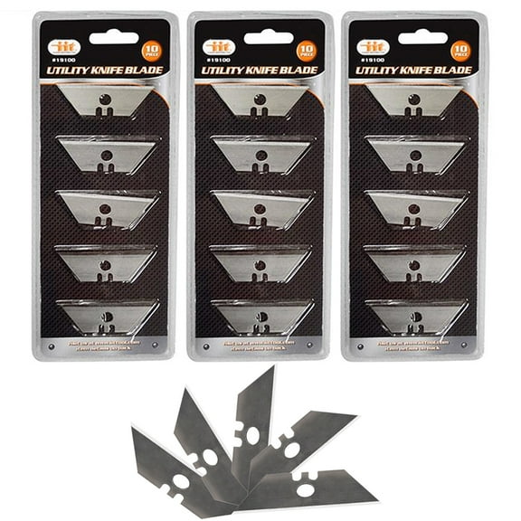 30 Pc Replacement Utility Knife Blades Steel Razor Refills Standard Box Cutter