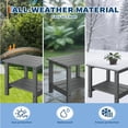 thumbnail image 4 of EastVita Outdoor Side Table 18 X 15 Inch Hdpe 2-Tier Patio Side Tables For Outside For Patio Pool Deck Indoor Backyard Gray, 4 of 6