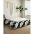 thumbnail image 2 of Black Marble Bed Skirt Queen Size 18" Drop Gold Line Modern Abstract Minimalist Art Ruffled Wrap Around Bed Skirts Adjustable Elastic Bedskirt Dust Ruffle for Queen Size Bed, 2 of 7