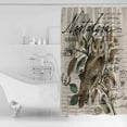 thumbnail image 4 of Small Stall Shower Curtain 48x72 Inch Narrow Half Size Farmhouse Owl Bath Curtains Bathroom Decor Country Envelope Postmark Rustic Botancial Waterproof Fabric Shower Curtain Set with Hooks 48 Inch, 4 of 6