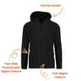thumbnail image 2 of 3-Pack Men's Polar Fleece Tech Zip Hoodie (S-2XL), 2 of 5