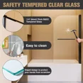 thumbnail image 5 of Frameless Pivot Shower Door Panel for Bathtub, 1/4" SGCC Tempered Glass, 31''x55'' Matte Black, 5 of 11