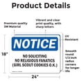 thumbnail image 2 of (2 Pack) No Soliciting No Religious Fanatics (Girl OSHA Notice Sign, 2 of 7