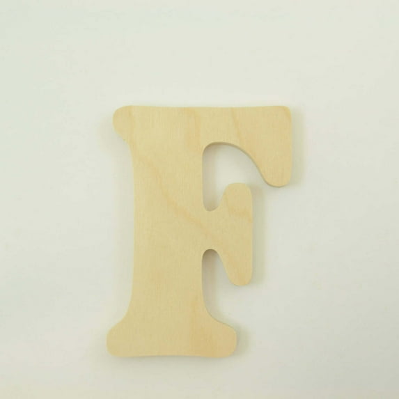 Package of 1, 10 Inch X 3/4" Thickness Baltic Birch Wood Letter F in The Goudy Heavy Font, Thick, Upper Case for Art & Craft Project, Made in USA