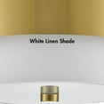 thumbnail image 2 of Claxy 2-Light Brass Drum Flush Mount Ceiling Light with Fabric Shade, 2 of 7