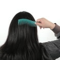 thumbnail image 5 of Unique Bargains 1 Pc Durable S-Shaped Wide-Tooth Straightening Comb Green ABS, 5 of 6