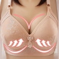 thumbnail image 3 of COBKK Athletic Bras for Women High Support clearance Women's Bra Wire Free Underwear One-Piece Bra Everyday Underwear Yoga Bras for Women Full Support Y-70 Beige 42, 3 of 5