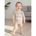 thumbnail image 6 of BemeyourBBs Baby Girl Sweater Romper Round Neck Long Sleeve Knit Jumpsuit, 6 of 9