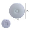 thumbnail image 3 of Chmadoxn Smart Body Sensing Night Light Indoor Wireless Rechargeable Adhesive Magnet LED Disk Light Suitable For Under Cabinet Counter Corridor Stairs Wall Kitchen (Warm light), 3 of 6