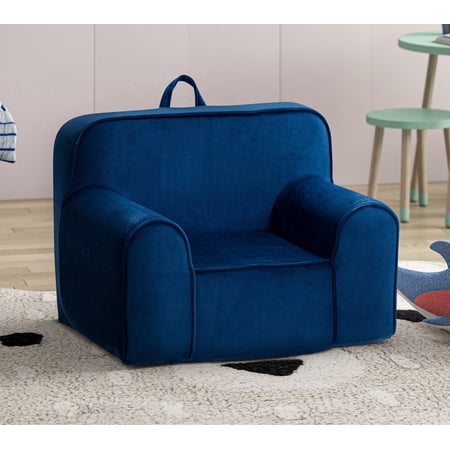 Olive & Opie Kuddlez Kids/Toddlers Foam Chair with Washable Cover Grande Size, Blue
