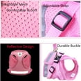 thumbnail image 4 of LAICAIW Dog Harness and Leash Set, No Pull Reflective Adjustable Pet Soft Mesh Chest Vest Harnesses Easy Control for Small Medium Dogs and Cats Outdoor Walking, 4 of 7