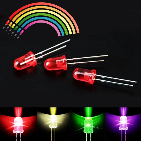 375pcs Emitting Diode LED Bulbs Light Assorted Kit Assortment 2-Pin Bar
