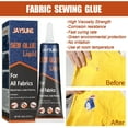 Cglfd Fabric Glue, Permanent Clear Washable Clothing Glue for All