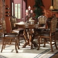 thumbnail image 3 of Beige Cherry Oak Counter Height Dining Chairs (Set of 2) - With Wood Carved Front Legs and Claw Feet, 3 of 5