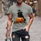 thumbnail image 1 of Blusas y camisas de manga corta y cuello redondo para hombre. Blusas/camisetas de manga corta con cuello redondo y estampado de Halloween para hombre. Blusa para hombre., 1 of 5