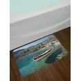 thumbnail image 2 of Croatia Bath Mat, Tranquil Scenery of Old Stone Houses with Wooden Boat on Pure Calm Water Little Bay, Plush Bathroom Decor Mat with Non Slip Backing, 29.5" X 17.5", Multicolor, by Ambesonne, 2 of 2