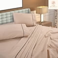 thumbnail image 5 of Juego de Sábanas King Size 2800 Hilos Extra Suave Premium Textura Rayada Soft Nature, 5 of 5