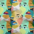 thumbnail image 1 of oneOone Cotton Poplin Aquamarine Green Fabric Abstracts Sewing Fabric By The Yard Printed Diy Clothing Sewing Supplies 56 Inch Wide, 1 of 1