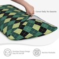 thumbnail image 5 of Easygdp Green Squares Envelope Closure Pillowcase - 20x36in, Queen Pillowcase, Breathable, Stain-Resistant, Wrinkle-Free, 5 of 9