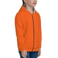 thumbnail image 5 of Rocae Orange Scales for Zip Up Hoodies for Teen Sweatshirt with Hood-Medium, 5 of 6