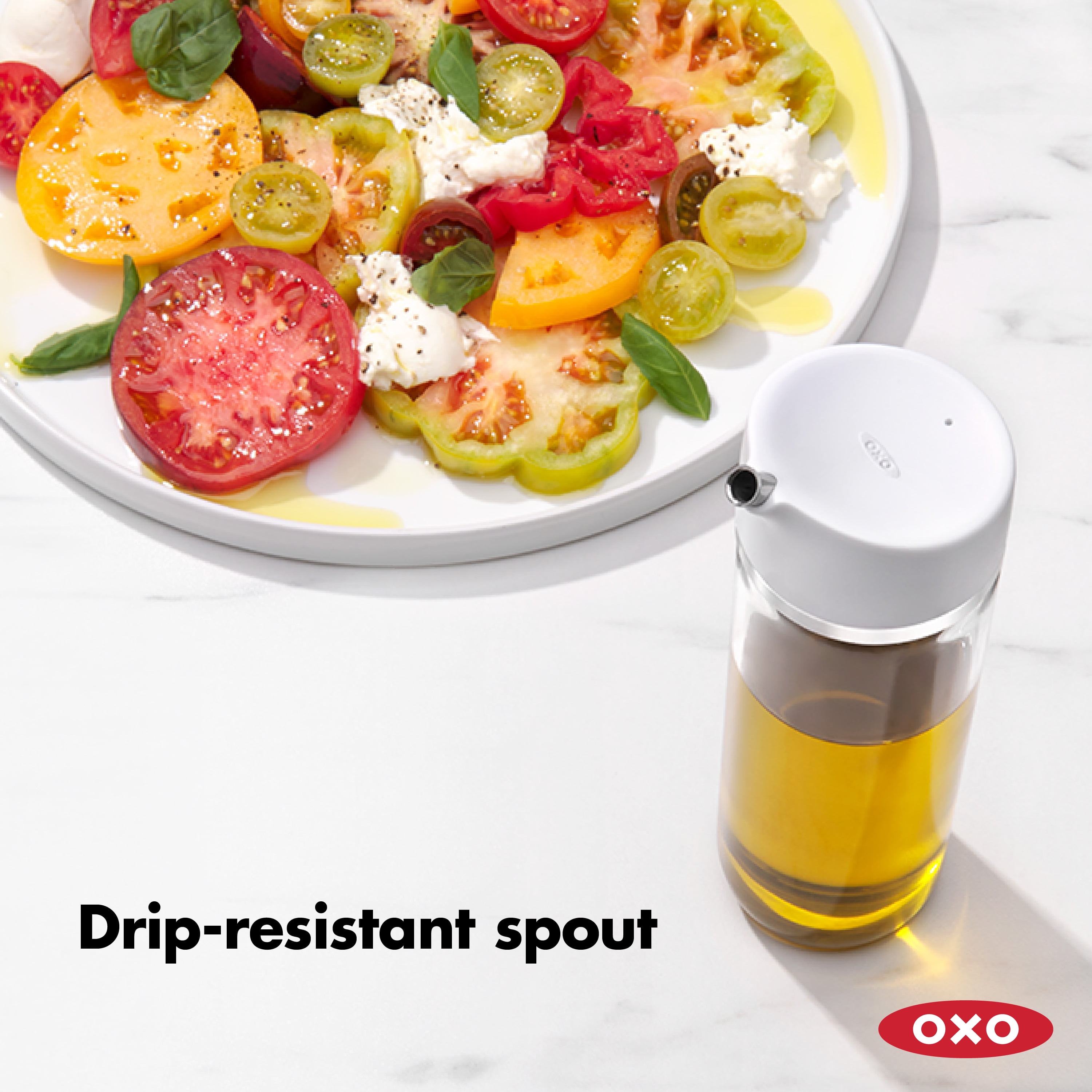 OXO SoftWorks Glass 12 oz Oil and Vinegar Dispensing Bottle with Precision Pour Dispenser