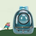 thumbnail image 3 of Bird Backpack Carrier Birdcages Visible Adjustable Breathable Perch Lightweight Cage Backpack Carrier Travel Bag for Travel Hiking , Light blue, 3 of 8