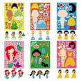 thumbnail image 2 of Princess Inspired Make-a-face Stickers,Make You Own Stickers DIY Cartoon Stickers for Party Decoration Party Supplies Laptop Luggage Notebook Stickers(24 PCS), 2 of 5