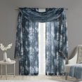 thumbnail image 6 of Madison Park Simone Printed Floral Voile Sheer Scarf in Navy, 42"x216", 6 of 7
