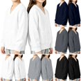 thumbnail image 2 of AUDeals Boys Girls Knit Cardigan V-Neck Long Sleeve Button Sweater Knitted Cotton School Uniform Preppy Fall Ribbed Sweater Jacket Tops (Light Ashy, 11-12 Years), 2 of 7