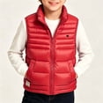thumbnail image 7 of Cethrio Boys Puffer Vests Size 5-6 Years, Sleeveless Quilted Lightweight Warm Winter Outerwear with Zipper Red, 7 of 7