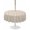 Beige, variant on Outdoor Tablecloth with Umbrella Hole for Patio/Picnic/Party/Camping, Simple Line Linen Texture Waterproof Table Cloth Round Cover Washable, Beige Modern Art Geometric (Dia 54")