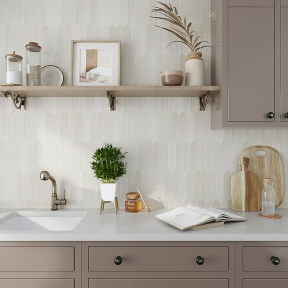 Piquet 2 in. x 10 in. Matte Beige Ceramic Picket Wall and Floor Tile (5.38 sq. ft./case) (44-pack)