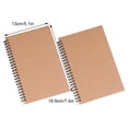 thumbnail image 4 of Bearachild Cuaderno Kraft de doble espiral para suministros de papelería de oficina, cuaderno de bocetos, libro en espiral, 2 uds. pinturas, 4 of 6
