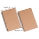thumbnail image 3 of Inteprter 2 unids/set cuaderno de bocetos de bobina suave y cómodo para estudiantes de escuela cuaderno de bocetos cuaderno Kraft Bloc de notas pinturas, 3 of 6
