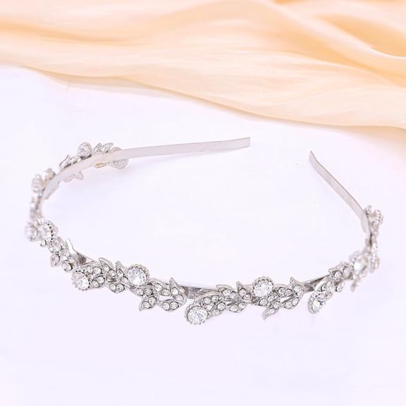 Bridal Headband For Brides Bridesmaids Flower Girl Crystal Rhinestones Fashion Headbands For Women Wedding Headpieces For Women (Gold)