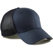 Flexfit Fitted Mesh Big Trucker Hat (Navy)