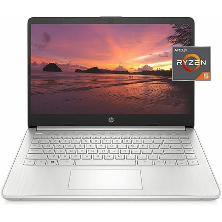HP Laptop 14-fq1021nr - AMD Ryzen 5 5500U / 2.1 GHz - Win 10 Home 64-bit - Radeon Graphics - 8 GB RAM - 256 GB SSD NVMe, HP Value - 14" IPS 1920 x 1080 (Full HD) - Wi-Fi 6 - natural silver - kbd: US