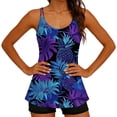 thumbnail image 5 of XUNKUSGA Tankini Swimsuits for Women Tummy Control Long Torso Top and High Waisted Boyshorts Bathing Suits Fashion Retro Floral Womens Bathing Suits,Black,XL, 5 of 8