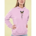 thumbnail image 2 of Butterfly Design Hoodie Women -Image by Shutterstock, Female 3X-Large, 2 of 4